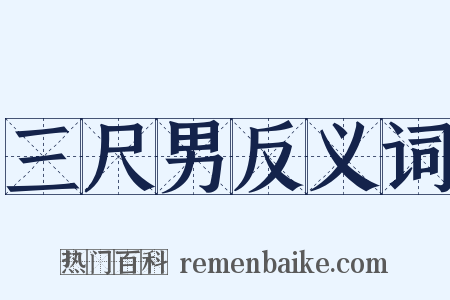 三尺男反义词是什么意思的图片
